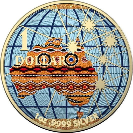 1 Oz Silver Coin 2020 Australia $1 Beneath the Southern Skies - Ornament